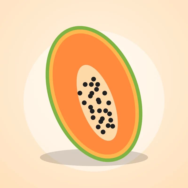 Papaya at the terrace edge